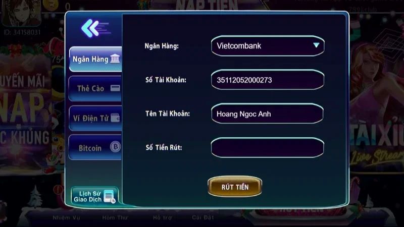 Phương thức rút tiền 789club nhanh chóng